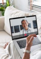Patient having a Telehealth visit with Doctor